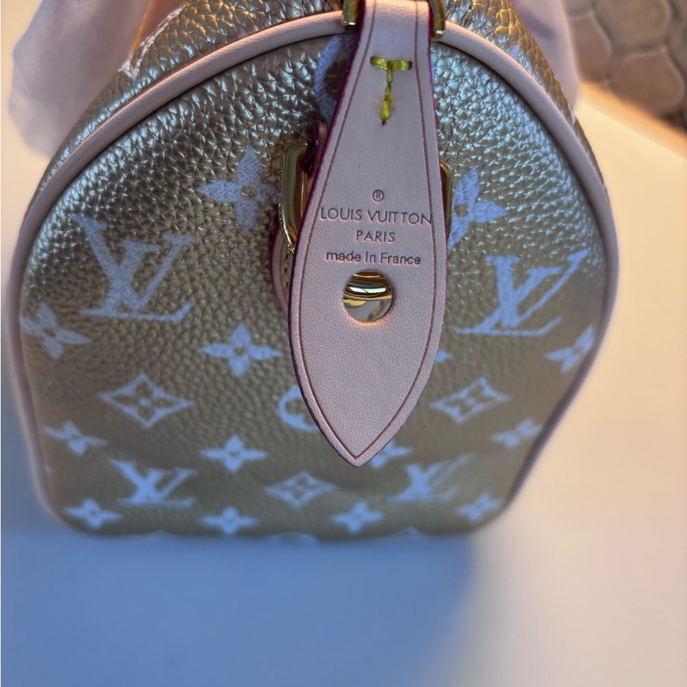 Gold Monogram Speedy with Matching Pouch - Designer-Inspired - Picture 4 of 12